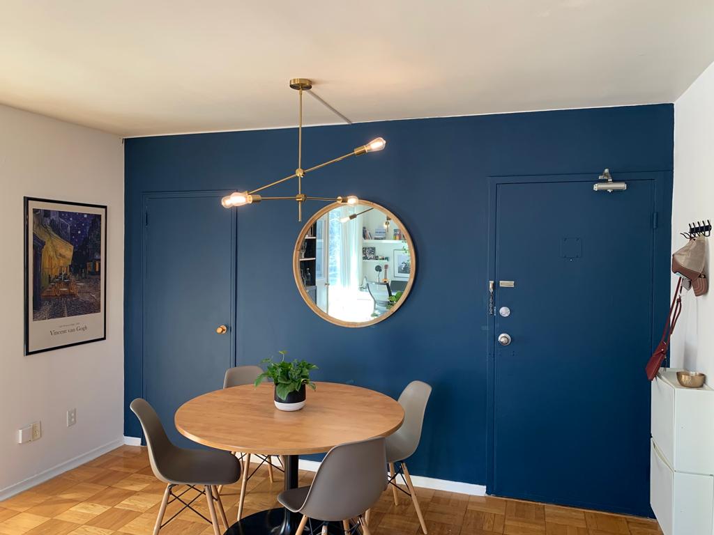 blue accent wall